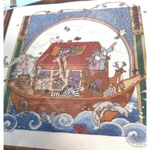 Noahs Ark Cross Stitch Kit By The Design Connection Inc Complete With Threads &